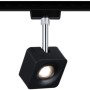 Paulmann URail LED-Spot Cube, schwarz matt/Chrom, 8W, 2700K, dimmbar für Schienensysteme.
