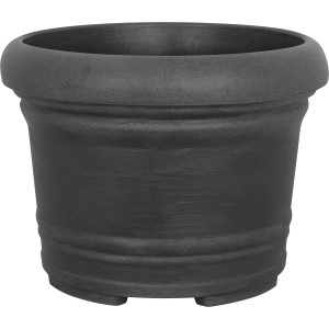 Anthrazitfarbener Geli Pflanztopf Palermo, ca. 100 cm hoch, ideal für Garten und Terrasse.