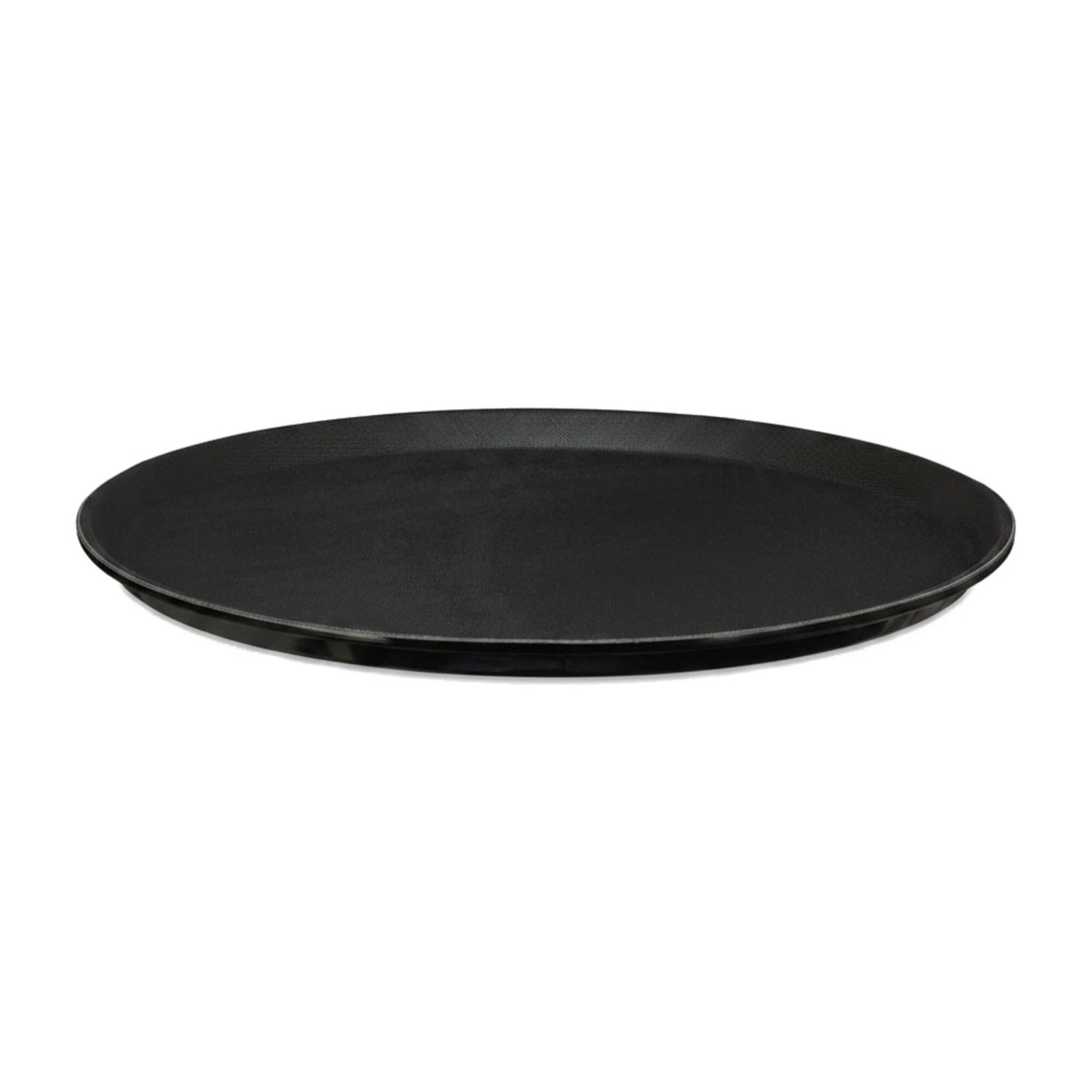 Relaxdays Serviertablett 2er Set Kunststoff Schwarz Rutschfest 2 cm x 40 cm 0,7 kg