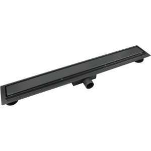 VerosanPro Nakia Duschrinne Komplettset, 100cm, dunkelgrauer Designrost aus Edelstahl.