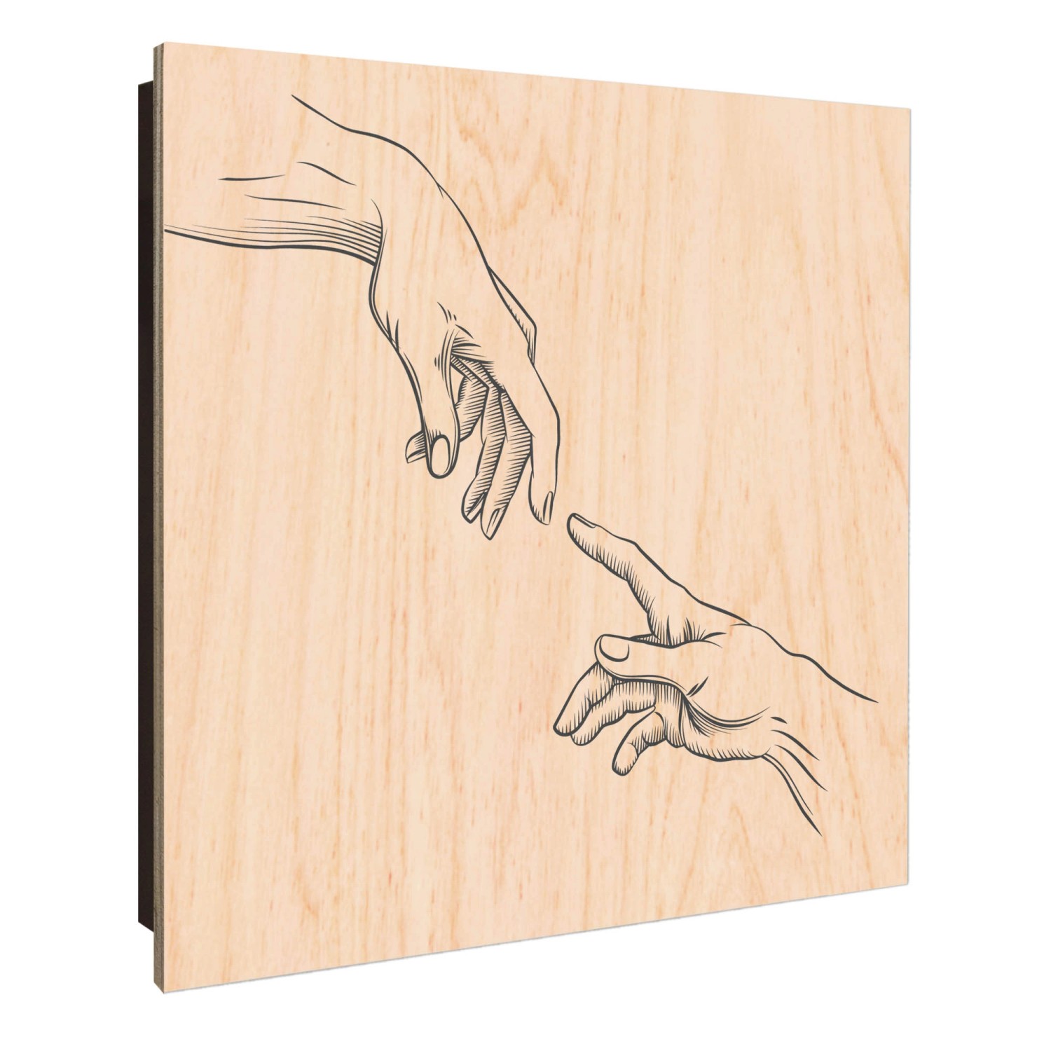 Banjado Schlüsselkasten Holz 30x30cm Schwarz Scharnier Rechts 50 Haken Desi günstig online kaufen