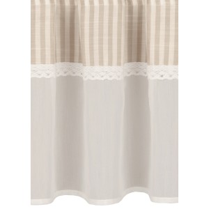 Graues Schlaufenpanneau Serafina von Neusser Collection, 45x135 cm, mit Streifen und Bordüre.
