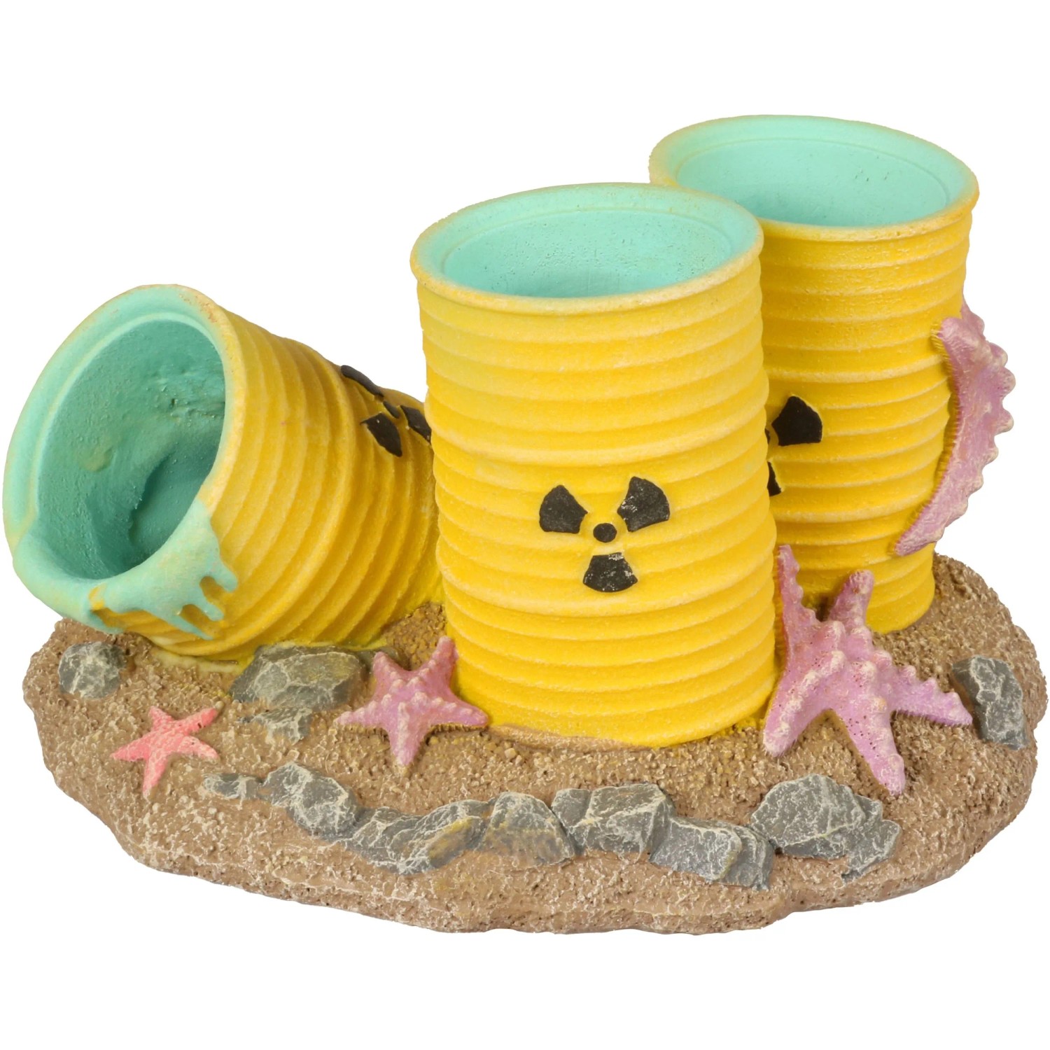 Aquadella Aqua Della Dekoration Radioaktive Fässer Mehrfarbig S 13x9, 5x7 Cm