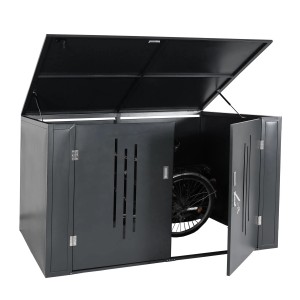 PROREGAL Fahrradgarage 4er 121x202x150cm Anthrazit