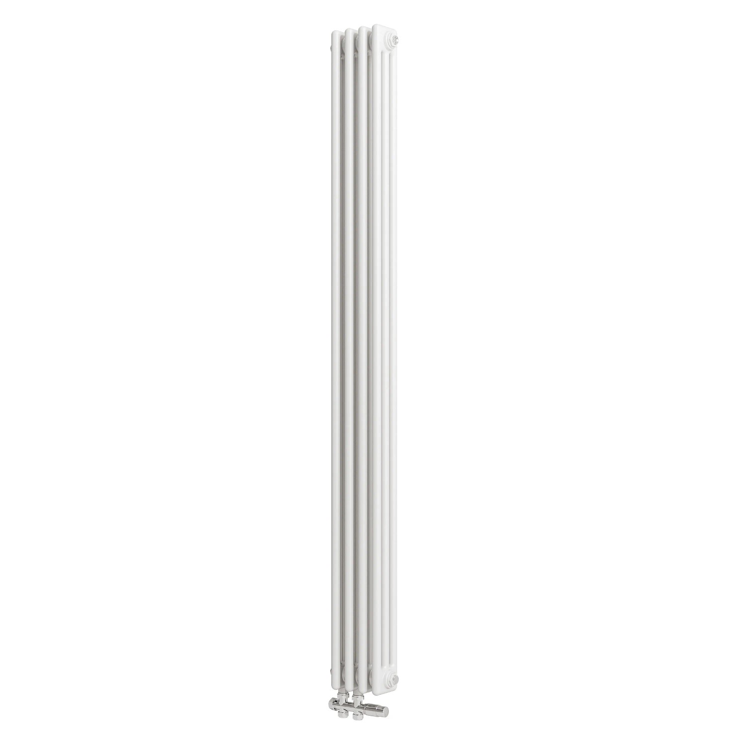 Duschparadies Traditioneller Heizkörper 1800 x 200 mm 825W Dreilagig Gusseisenstil Weiß