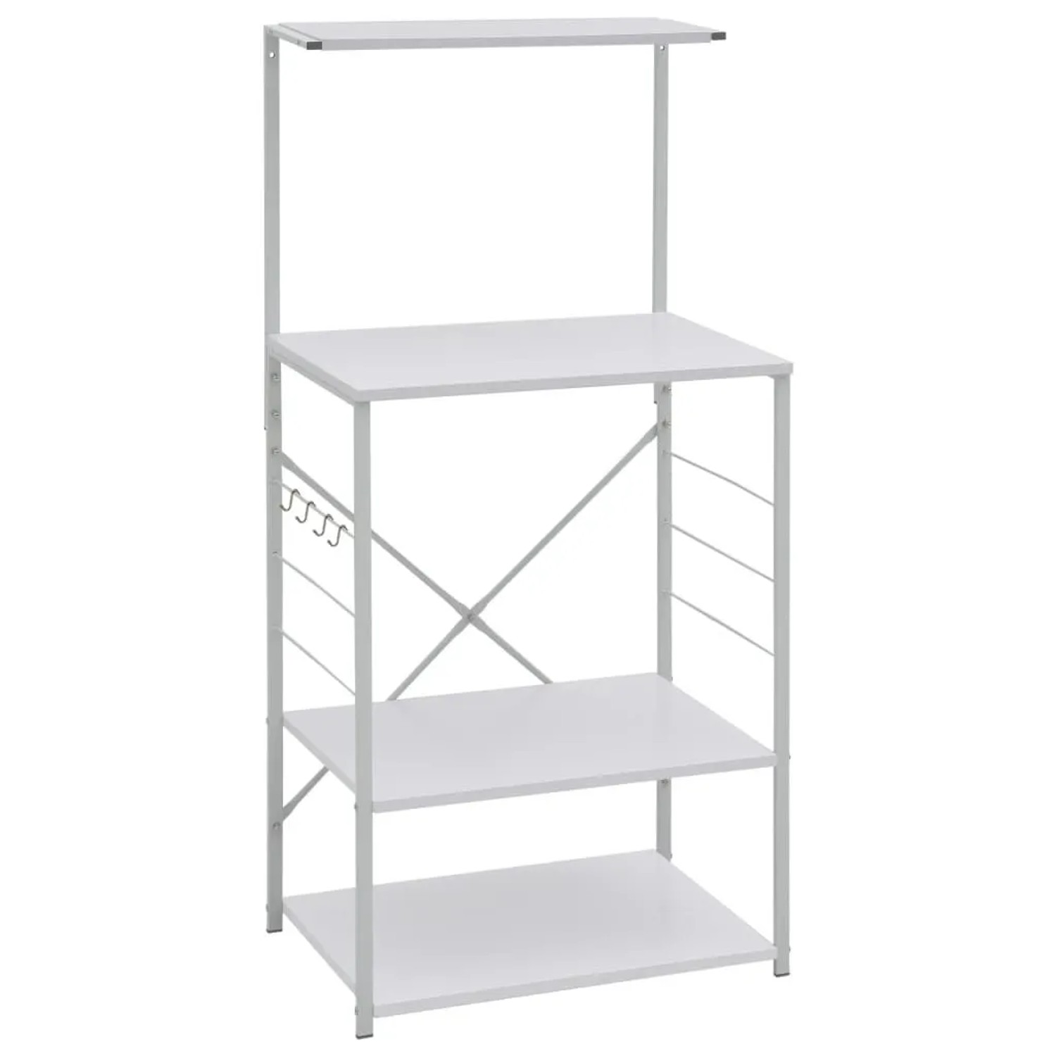 vidaXL Mikrowellenregal Weiß 60x39,6x123 cm Holzwerkstoff 288240