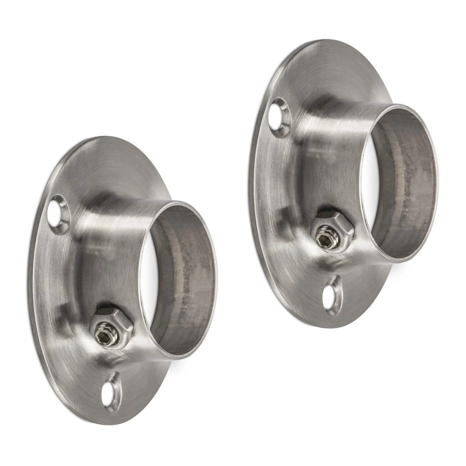 SOTECH 1 Paar Kleiderstangen Schrankstangenlager Circle 25 Edelstahl Rund