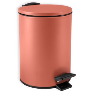 Spirella Adelar Kosmetikeimer, 3 l, Terracotta matt, mit Fußpedal und Softclose.