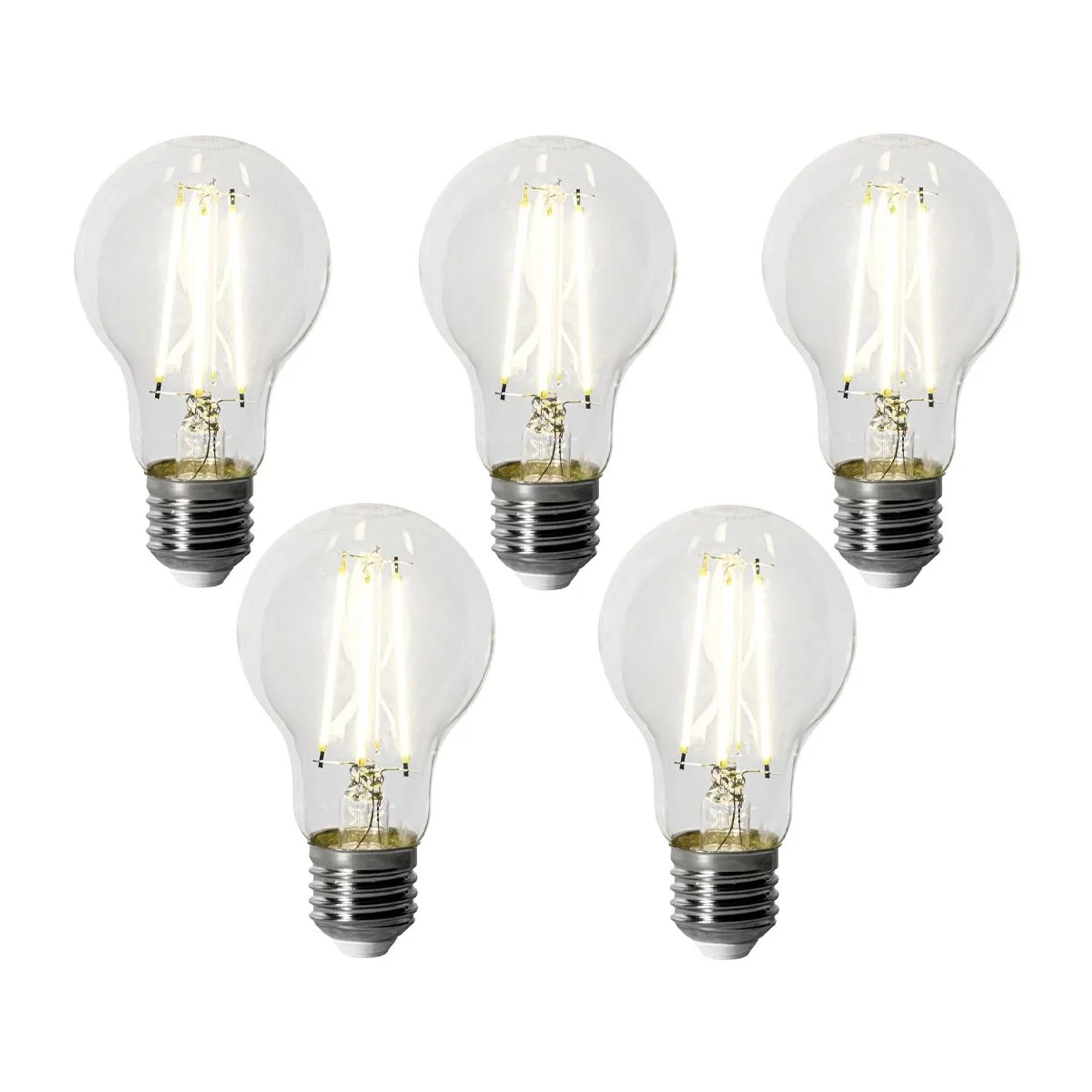 LUEDD 5er Set E27 Dimmbare LED Glühbirnen A60 6W 500,m 4000K