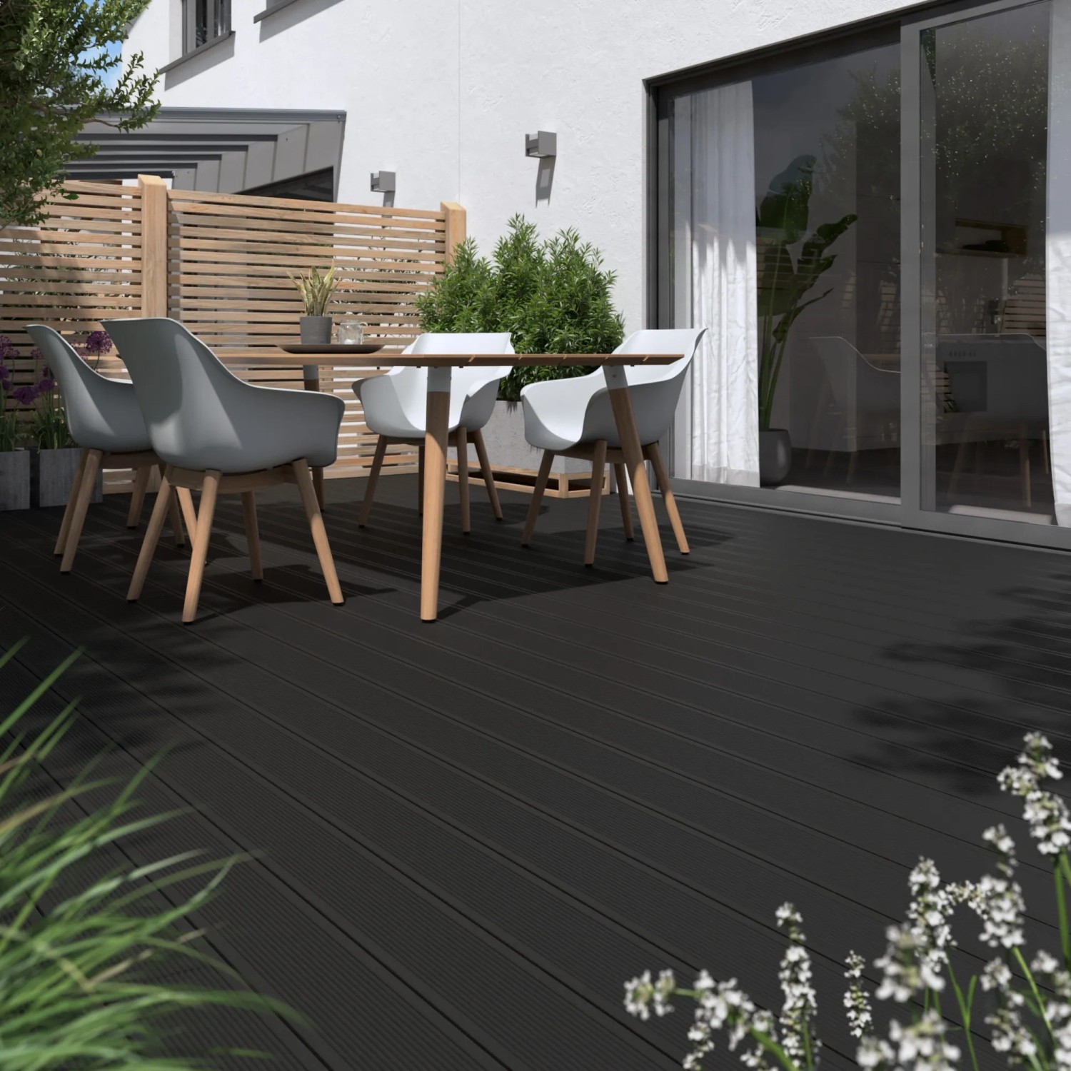 Kovalex WPC Terrassendiele Anthrazit Matt 2,6 cm x 14,5 cm Meterware kaufen bei OBI