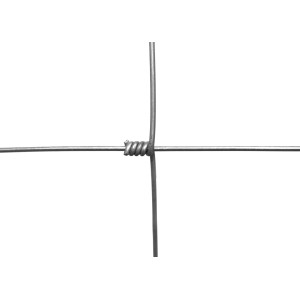 Detailaufnahme Knotengeflecht: Floraworld Drahtgeflecht, verzinkt, Maschen verbunden.