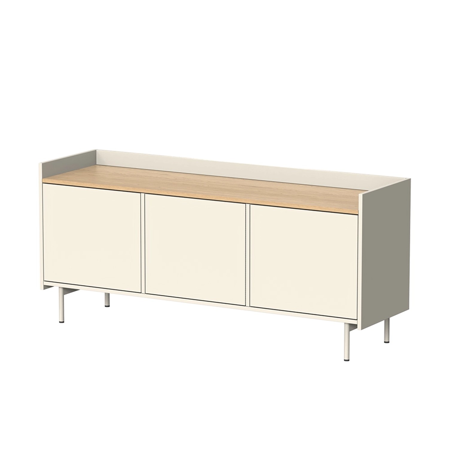 Vicco Lowboard Velina Creme 140 x 63 mit 3 Türen günstig online kaufen