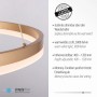 Moderne LED-Pendelleuchte Titus, 40 cm Durchmesser, Messing matt, dimmbar.