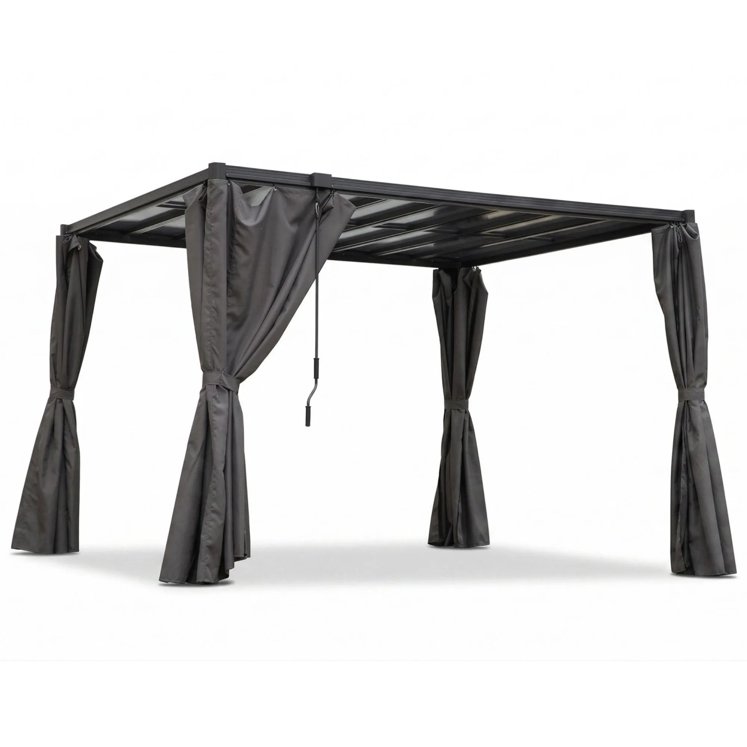 osoltus Lamellen Pavillon Pergola Lamellendach 3 X 3 2 M mit Vorhang