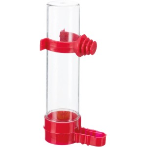 Trixie Tränke und Futterspender, 50ml, rot, für Vogelkäfige.