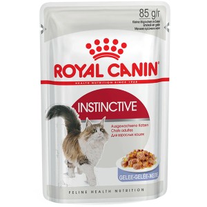 Royal Canin Instinctive Katzenfutter Nass in Gelee, 85g Portionsbeutel.
