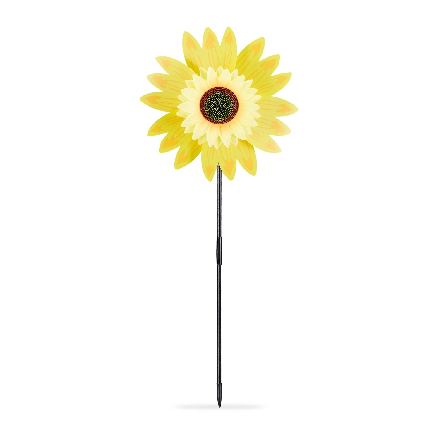 Relaxdays Windrad Blumenstecker Kunststoff Gelb 70 cm x 30 cm x 9 cm 70 g
