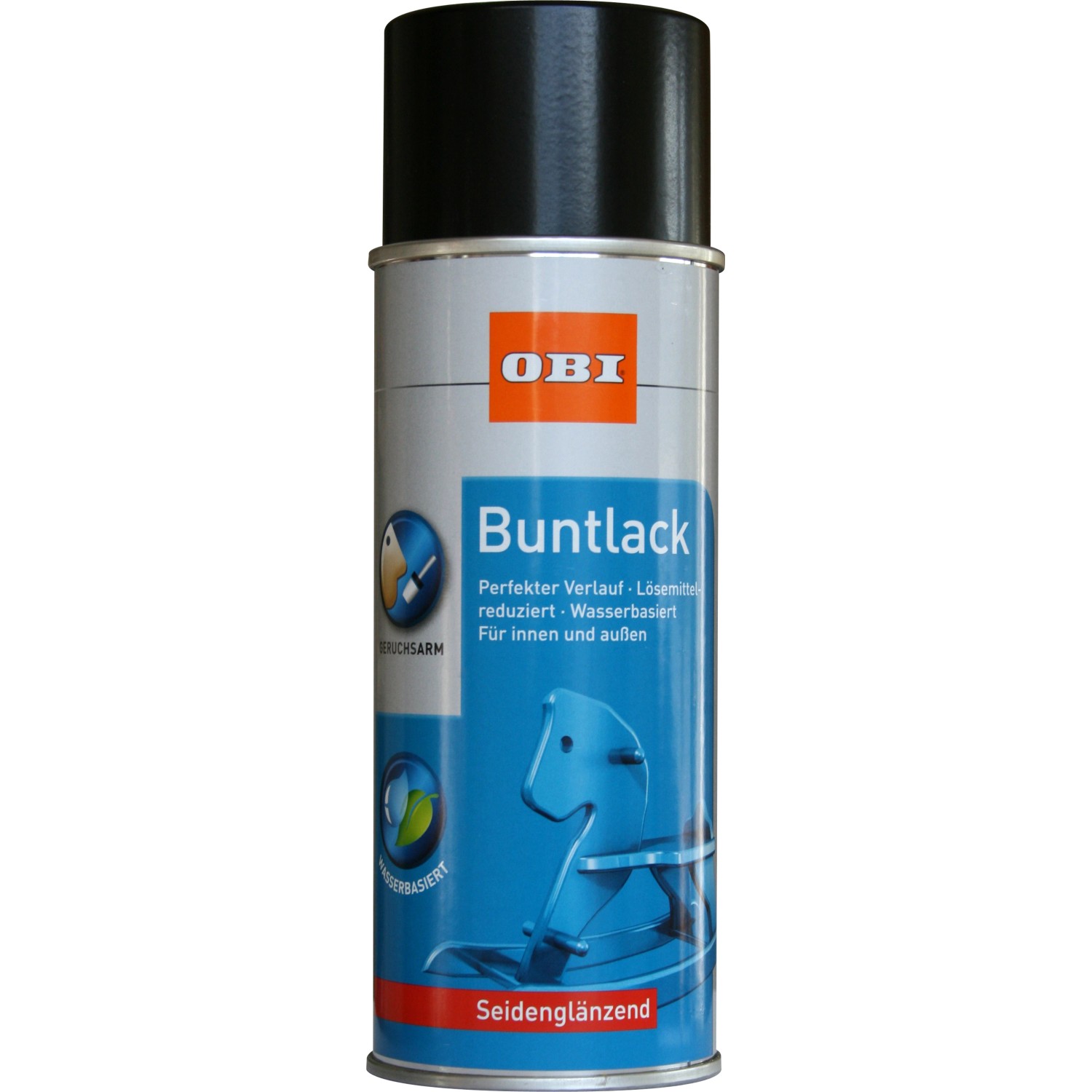 OBI Buntlack Spray RAL 9005 Tiefschwarz seidenglänzend wv 400 ml