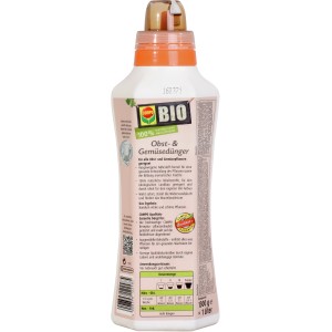 Compo Bio Obst- und Gemüsedünger 1 l Flasche für gesunde Pflanzen und reiche Ernte.