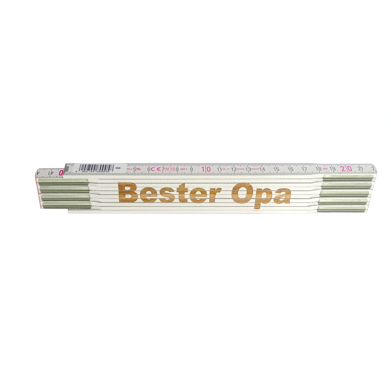 Stabila Zollstock mit Lasergravur Bester Opa 2 m