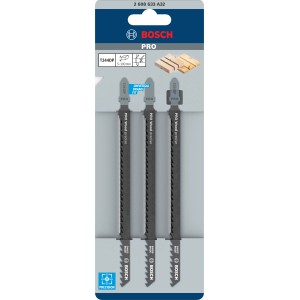 Bosch Stichsägeblätter T 344 DP, 3 Stück, für präzise Holzschnitte.