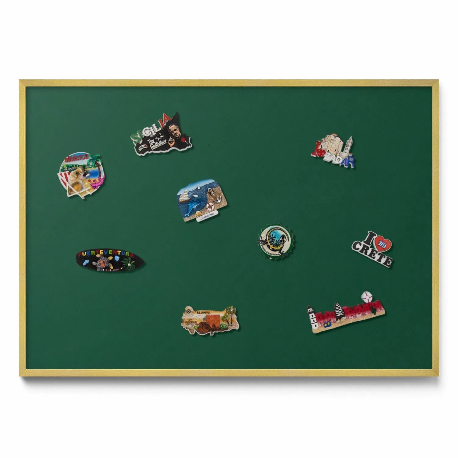 Tulup Magnettafel Metalltafel für Magnete Farbe Dunkelgrün 100x70 cm Magnet günstig online kaufen