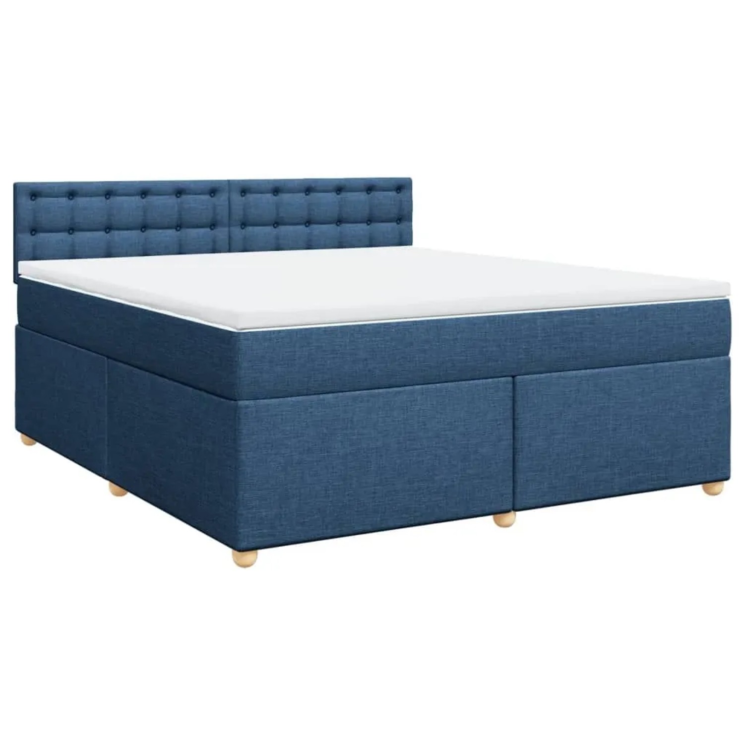 vidaXL Boxspringbett mit Matratze Blau 180x200 cm Stoff 3289079 günstig online kaufen