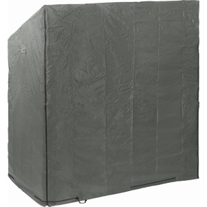 Graue Schutzhülle für Strandkorb, 155x105x170 cm, aus wasserabweisendem Material.