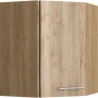 Optifit Erik290 Eckoberschrank, 60/60x70,4x34,9 cm, Wildeiche Dekor, für Küchen-Ecken.