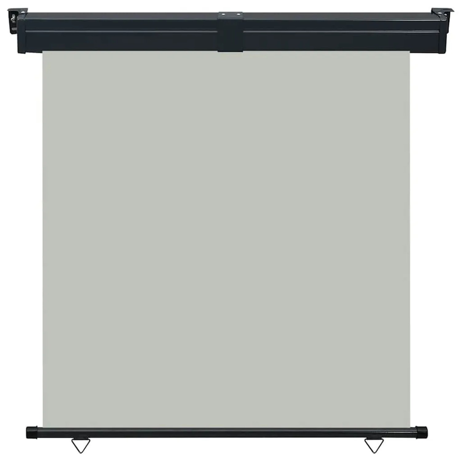 Furnicato Balkon-seitenmarkise 165x250 Cm Grau Uv-beständig Wind- Und Sonnenschutz Mit Aluminiumwalze