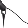 Anthrazitfarbener Trio Gartenstrahler Ubangi mit Erdspieß und Kabel. Dekorative Gartenbeleuchtung.