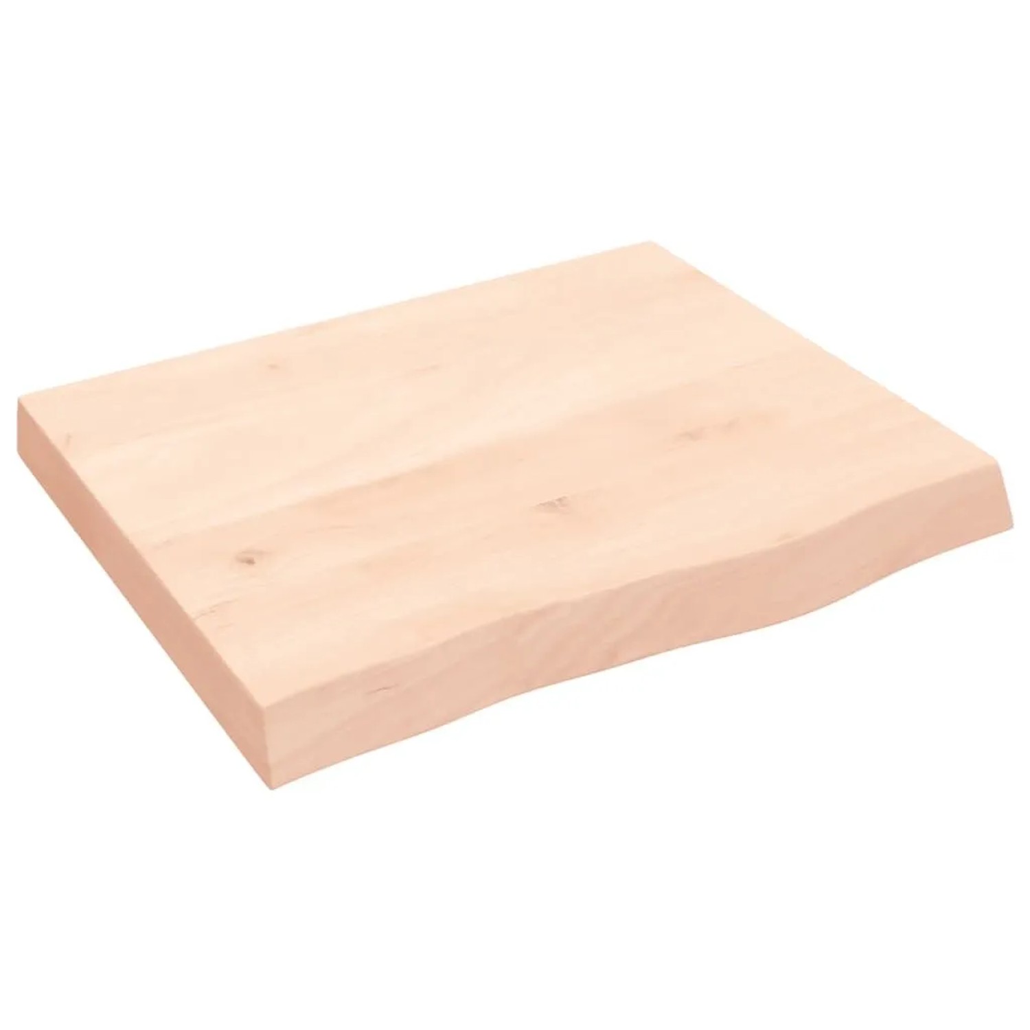 vidaXL Tischplatte 60x50x2-6 cm Massivholz Eiche Unbehandelt 3156286
