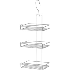 Hänge-Drahtkorb Fregate mit 3 Etagen aus verchromtem Metall.