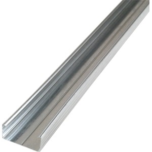 CD-Deckenprofil aus verzinktem Stahl, 27x60x4000 mm, für abgehängte Decken.