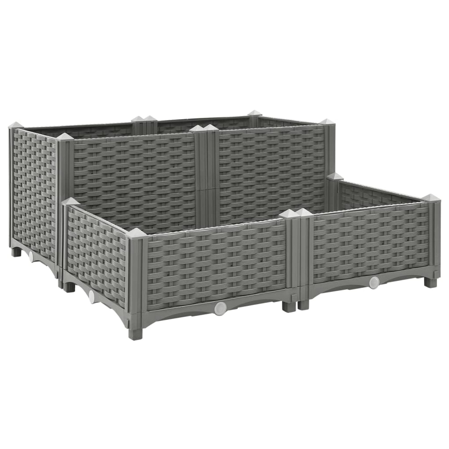 furnicato Hochbeet 80x80x38 cm Polypropylen