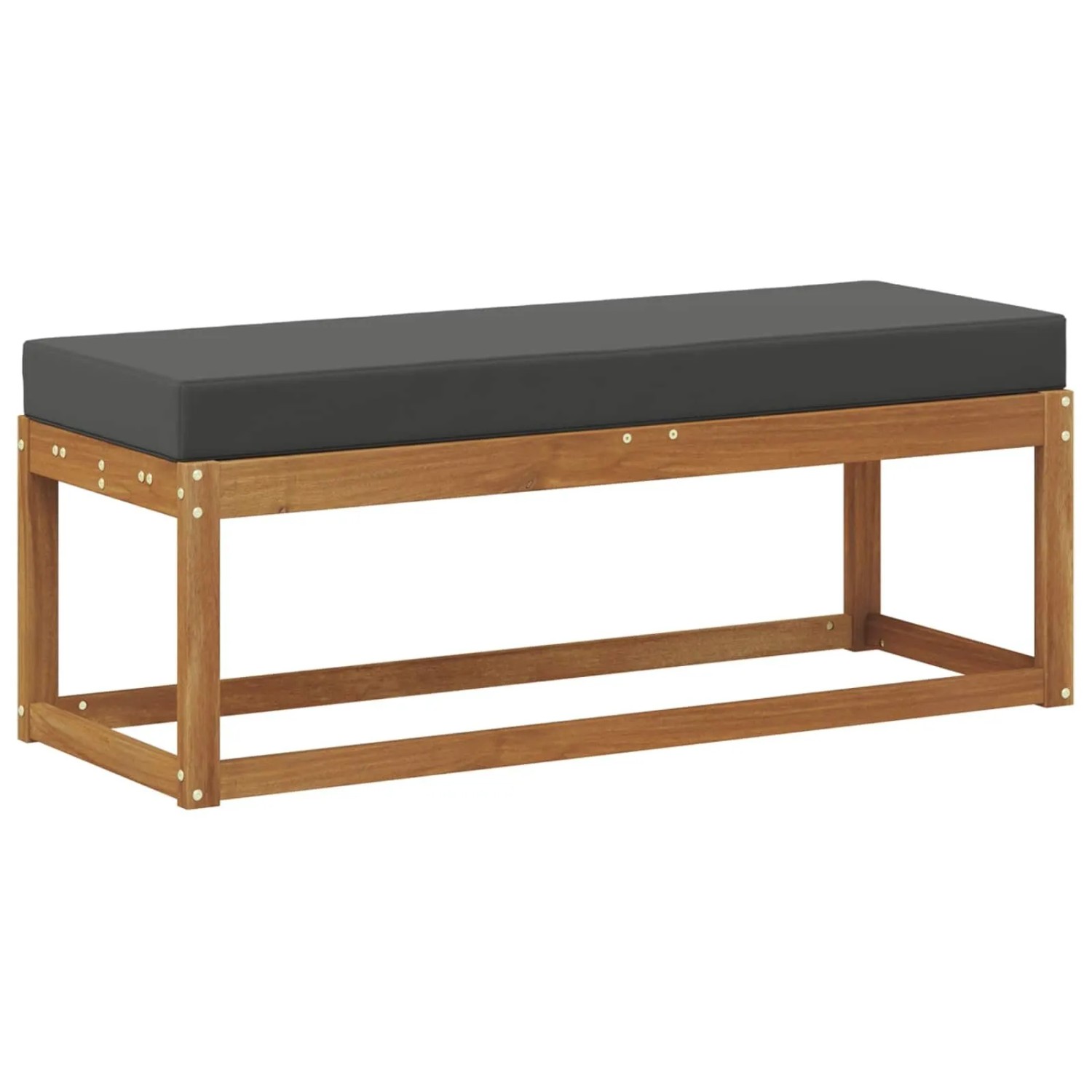 vidaXL Outdoor Hockerbank Natur und Anthrazit 115 x 43 x 45 cm 900672