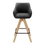 Bessagi Home Barhocker Leonie Dunkelgrau Webstoff Drehbar Gepolstert_6
