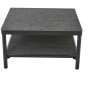 Quadratischer Siena Garden Gartentisch in Anthrazit, 75x75 cm, mit Ablage.
