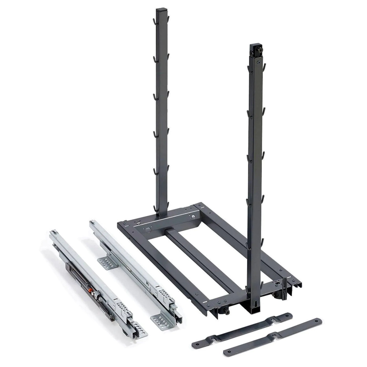 Kesseböhmer DISPENSA Junior III Apothekerauszug Anthrazit für Korpusbreite 300 mm mit ARENA Pure Tablaren