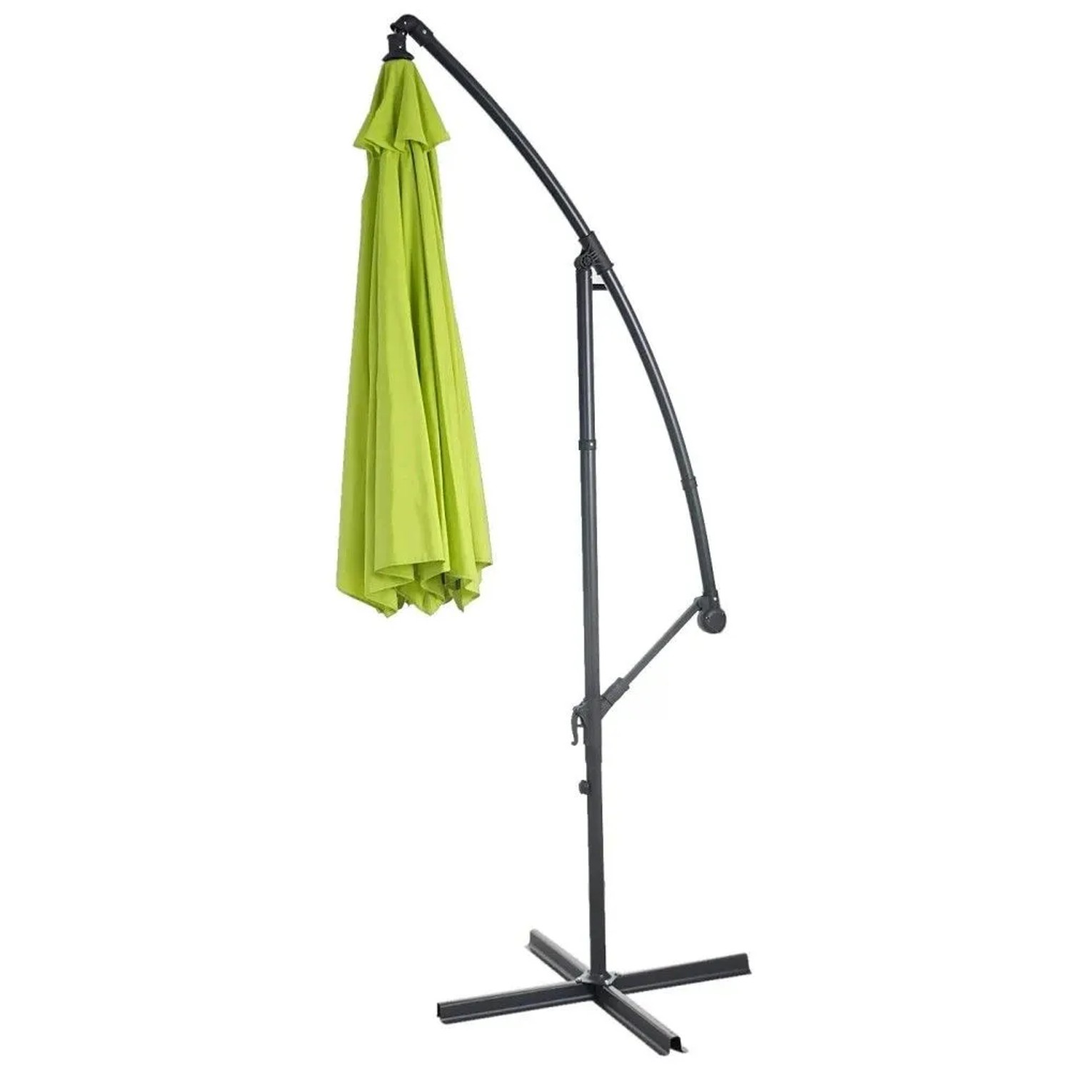 MCW Ampelschirm Terni Ø 3m Neigbar Grün-Lemon ohne Ständer_9