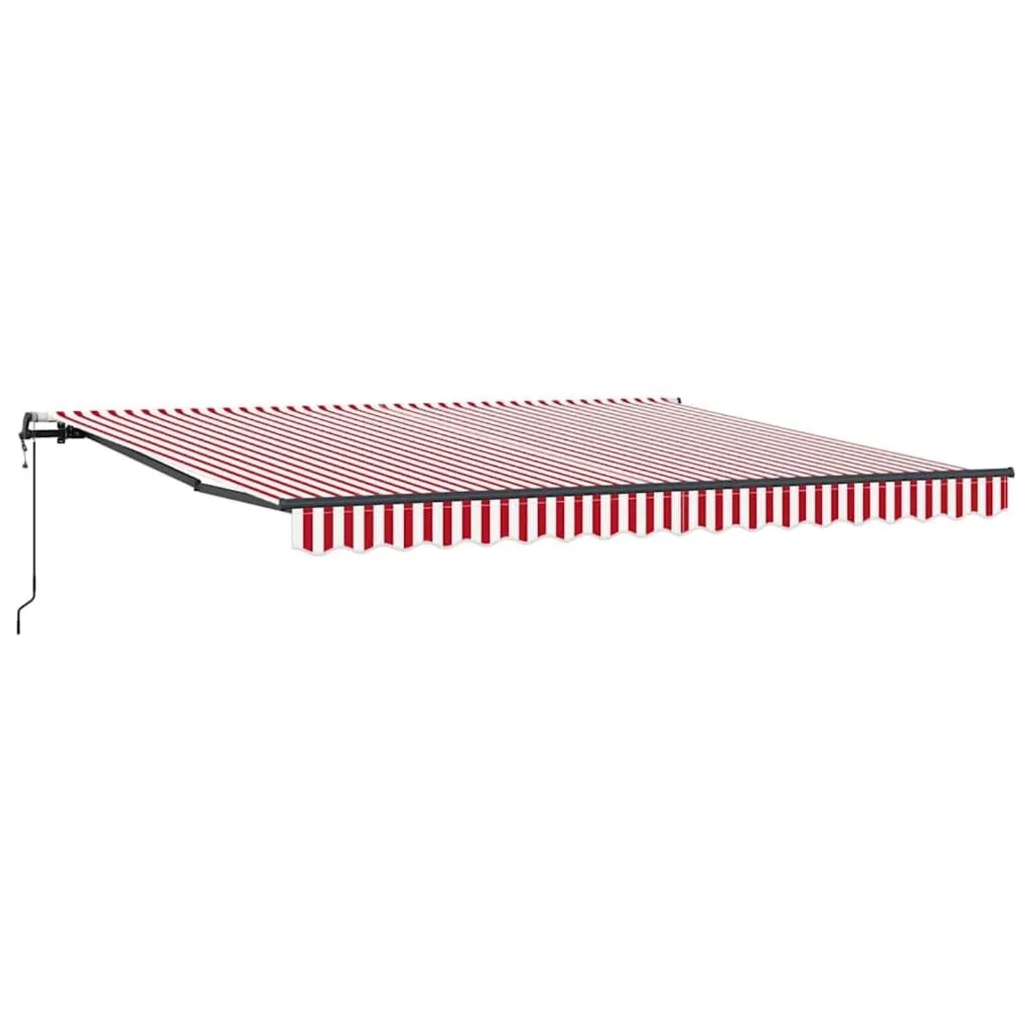 vidaXL Einziehbare Markise Rot und Weiß 400 x 350 cm 3330757