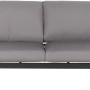 Detailaufnahme: Home Deluxe Lounge-Set Rio L Sofa, Aluminium schwarz, Kissen hellgrau.