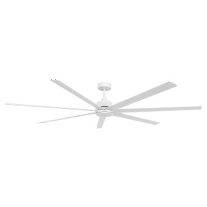 Weißer Lucci Air Atlanta II Deckenventilator (183 cm) mit sechs Flügeln und Fernbedienung.