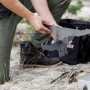 Petromax Grillplatte mit Kochkreuz für Raketenofen im Einsatz, Grillutensil.