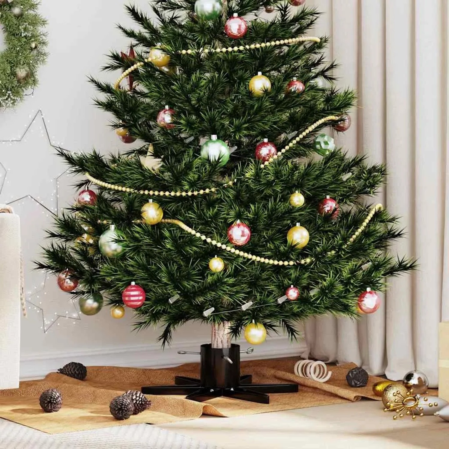 vidaXL Christbaumständer Schwarz 49 x 49 x 15,5 cm Stahl kaufen bei OBI