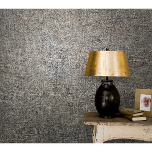 Marburg Vliestapete Vintage Deluxe in Grau-Anthrazit mit Roststruktur.