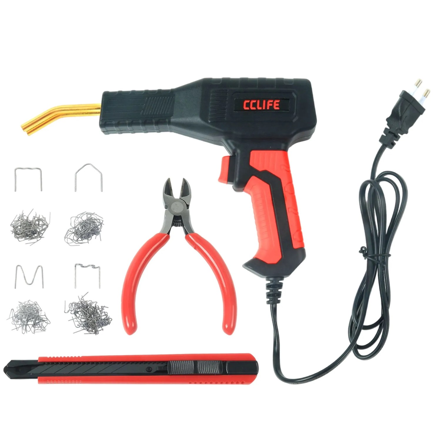 CCLIFE 50W Kunststoff Reparatur Schweißgerät Bis Autostoßstange 200 Klammern Ohne Akku