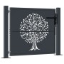 vidaXL Gartentor Anthrazit 105x105 cm Stahl Baum-Design 153155