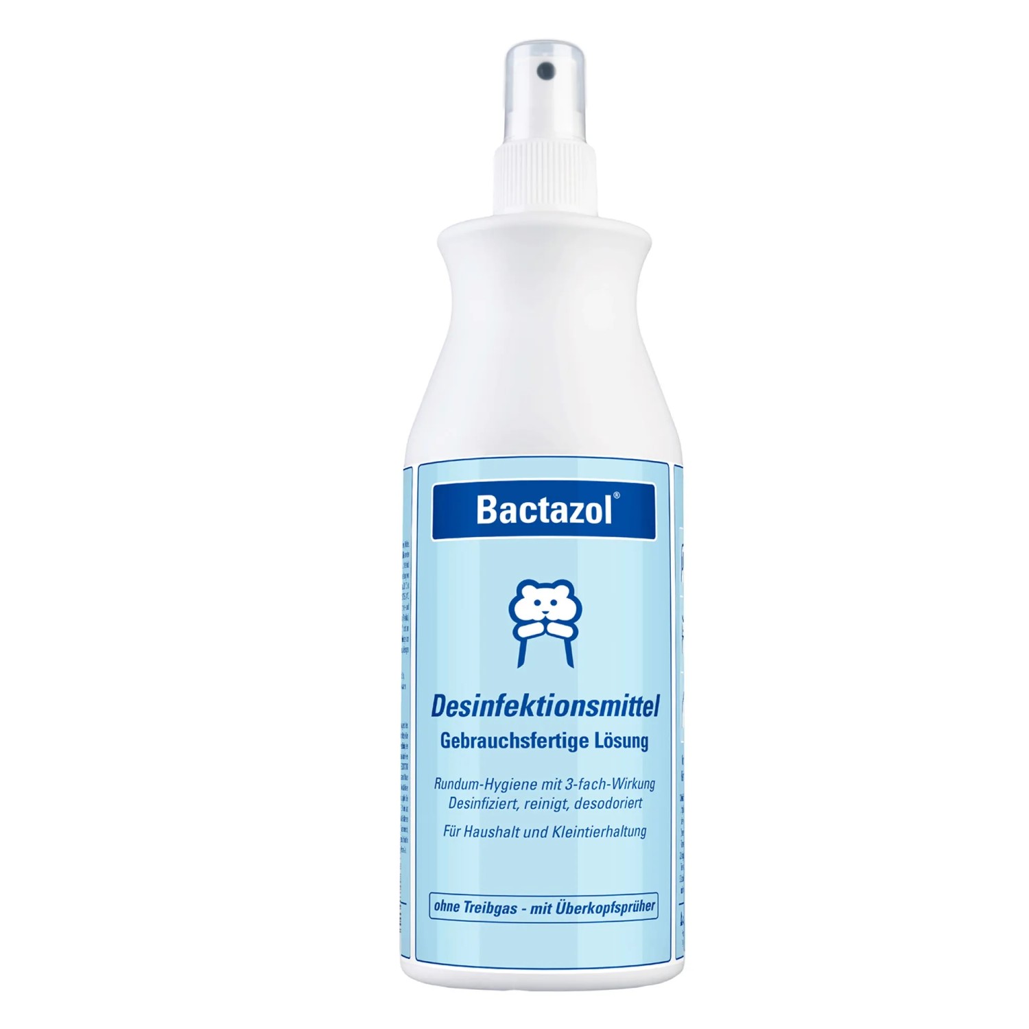 Bactazol Desinfektionsmittel 500ml im Sprühkopf für Haushalt und Tierbereich.