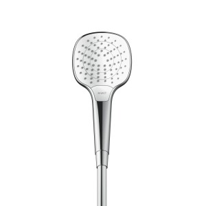 Hansgrohe Croma Select E Vario Handbrause, Chrom/Weiß, 110mm Duschkopf mit 3 Strahlarten.